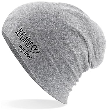 Huuraa Mütze Iceland My Love Geschenk Heather Grey Iceland Accessoire