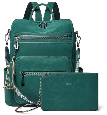 Shrrie Backpack Purse for Women Leather Backpack Fashion Designer Travel Backpack Convertible Shoulder Bag