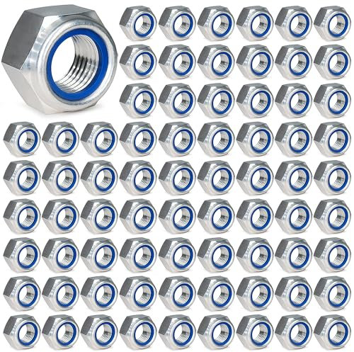 100 x M5 Muttern Edelstahl, Selbstsichernde Muttern(100)