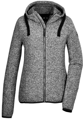 G.I.G.A. DX by killtec Damen Strickfleecejacke/Fleecejacke mit Kapuze GW 52 WMN KNTFLC JCKT, schwarz, 38, 42233-000