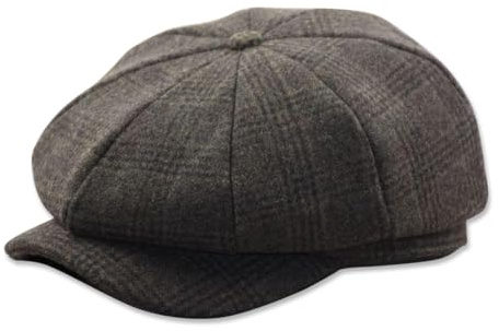 LumiSyne Vintage Berretto Piatto Coppola Uomo Donna 8 Pannelli Cappello Baker Boy Tweed a Spina di Pesce Misto Lana Regolabile Baschi Scozzesi Berretto Gatsby Newsboy cap Cappellino Autunno Invernale