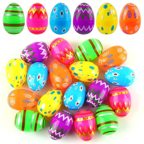 ACTOYS Oeufs de Paques, Oeufs Paques 36 pcs, Cadeau Paques Enfant, Décorations de Pâques, Oeufs de Paques Plastique, Oeufs de Paques Decoration, Paques Decoration (A)