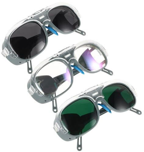 NUOBESTY 3paires Lunettes De Soudage Protecteur Lunettes De Sécurité Pour Travail Équipement De Protection Pour Soudage