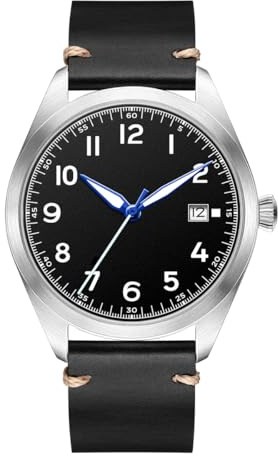 Boyarca Pilot Watch - Reloj de pulsera de aviador para hombre, movimiento automático, mecánico, caja de acero inoxidable, relojes luminosos e impermeables
