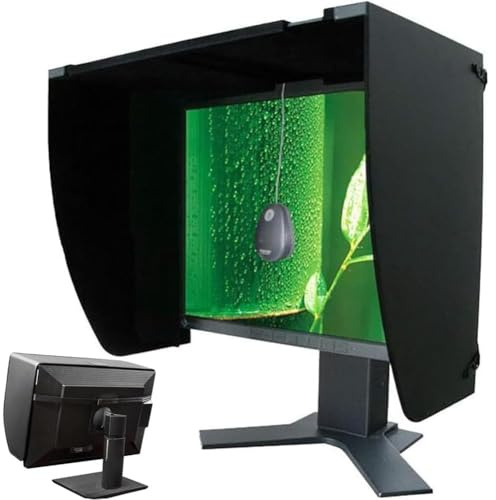 Monitor Hood Sunshade, Display Screen Sun Visor, passar 17 till 28 skärmar, justerbar datorövervakare, vikbar skärmskadande sidopanel, för kontor, hem, spelspel