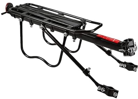 Portaequipajes para Bicicleta de Montaña, con Carga Máxima de 100 kg, de Aleación de Aluminio, para Bicicletas de 24 a 29 Pulgadas, para Ciclismo Montaña Equipaje Deporte