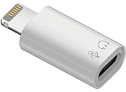 USB C till Lightning-adapter, adapter USB C-uttag till Lightning-kontakt för stöder PD snabbladdning och 480 Mbps dataöverföring, robust aluminiumhölje, perfekt för bil och resor, inget ljud/OTG