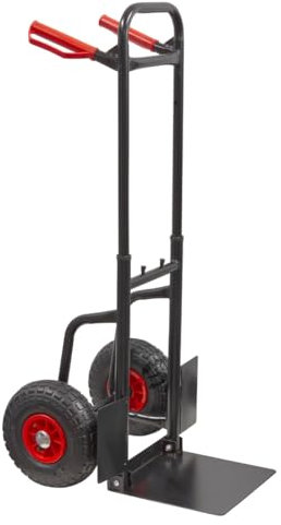 Carrello Porta Pacchi ruote pneumatiche porta casse Richiudibile Acciaio portata 200kg STI