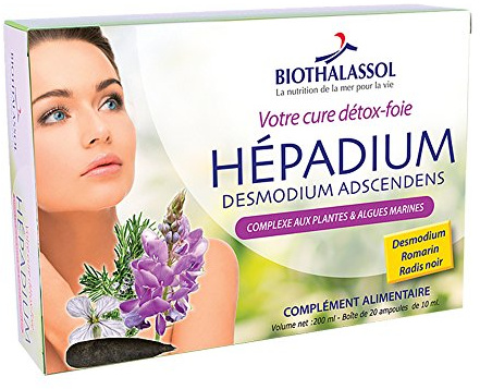 Cure Détox Foie - Hepadium - Complexe Desmodium, Romarin et Radis Noir - 20 ampoules de 10ml + 10 offertes