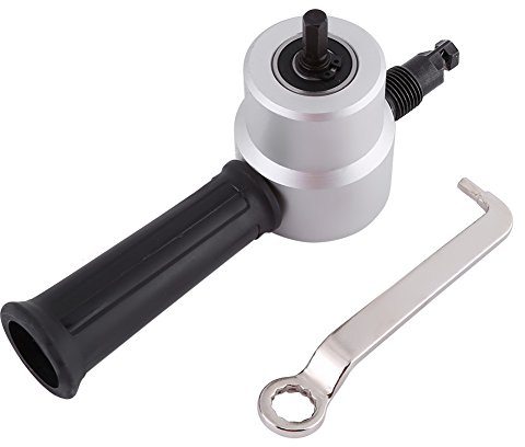 Kit de coupe de tôle, coupe de tôle à double tête Kit d'outils de coupe de grignoteuse à puissance électrique réglable à 360 degrés pour perceuse