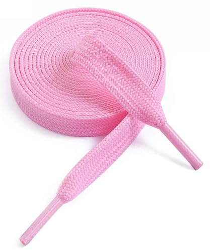VSUDO 60cm Pink Laces for Trainers, 24 Inch Pink Shoe Laces, 1 Pair
