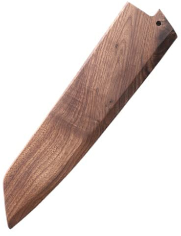 Aibote Handgemachte Natürliche Schwarze Walnuss Holz Japanische Kiritsuke Chef Messer Scheide Magnetische Messer Fall Halter Schutz Holzabdeckung (9 Zoll,Gerader Eingang)