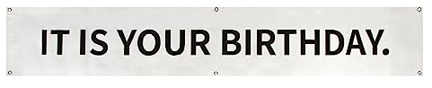 Birthday Banner - The Office Vinyl Banner 6 x 1 ft with Metal Hanging Grommets for Party Decorations