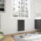 Biubiubath | Flat Panel Radiator 600x408mm Black Horizontal Single Column Radiator Modern Central Heating Radiators Designer Radiators