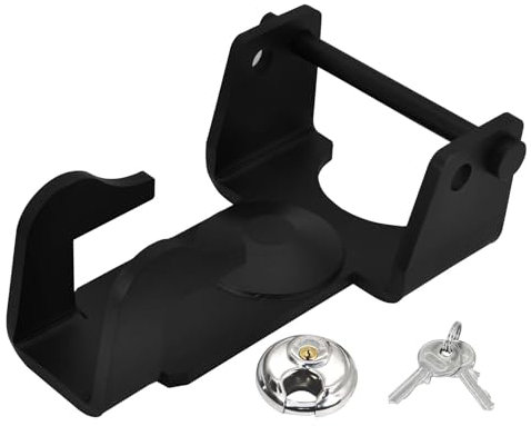 Zhenx Schwanenhals-Anhängerschloss mit Schlüsselschloss (schwarz), TL-50 Kupplungsschloss für die Verwendung mit schweren Anhängern, Nutztiertransportern und Wohnmobilen TL-50, passend für alle