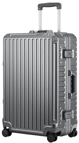 Bagage Cabine Valise Cabine Bagage Enregistré À Coque Rigide avec Cadre en Aluminium, Valise sans Fermeture Éclair avec roulettes Bagage Valises de Voyage Valise (Color : E, Size : 26in)