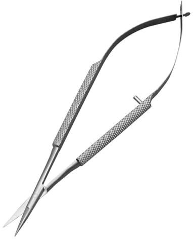 Alnicov Forbici per cuticole Kit per toelettatura con Punta a Punta precisa Professionale Curva fine per Sopracciglia, Ciglia, Unghie e Pelle secca