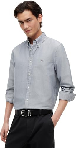 Tommy Jeans Chemise Homme Oxford Regular Fit, Bleu (Dark Night Navy), M
