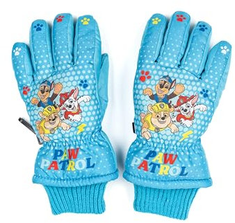 Paw Patrol Kinder Winter Skihandschuhe für Jungen, 5-7 Jahre, Winterhandschuhe wasserdicht und Winddicht, Schneehandschuhe, warme Handschuhe für Snowboard und Skifahren Blau