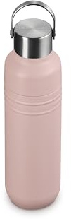 Le Creuset Botella de agua, 500 ml, rosa concha, acero inoxidable, aislada al vacío, retención de calor y frío, boca ancha, fácil de limpiar, fácil de limpiar sobre la marcha
