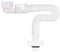 HUAREW 1 1/4 Zoll Siphon, Einstellbarer Siphon Waschbecken, 360° Einstellbarer Siphon Waschbecken, Abflussrohr mit Geruchsverschluss(Weiß)