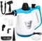 FAOKZE Dampfreiniger mit 10 Zubehörteilen, 1050W Hand Dampfreiniger Handgerät, 3,0 bar Dampfdruck 500ml 3 Minuten Aufheizzeit, Dampfreiniger Boden für Auto Bad Fenster Teppich Sofa Fliesen Fugen