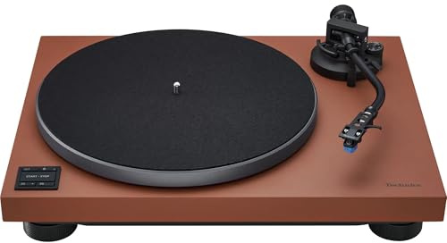 Technics skivspelare, högklassig hiFi-skivspelare med kärnlös direktdrive-motor och Bluetooth, stabil uppspelning, patron av audiofilkvalitet och precisionstonarm, dammskydd ingår – SL-40CBT-T
