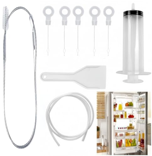 Set di pulizia dello scarico del frigorifero, 9 pezzi, per la pulizia del frigorifero, per la pulizia del frigorifero, cucina