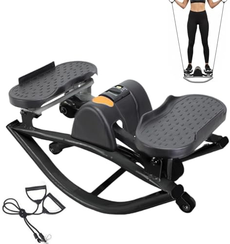 Lateral Rock Stepper - Macchina per allenamento fitness a dondolo, attrezzatura per esercizi compatta | Stepper per palestra in casa per donne e uomini, appartamento, dormitorio, ufficio, allenamento