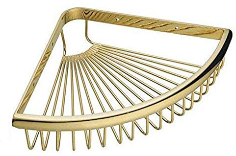 XINYU Bathroom Storage Gold Shower Corner Caddy Modern triangle Bath Shelf,Solid Brass