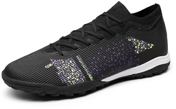 DREAM PAIRS Botas de Fútbol Multitacos para Hombre Zapatillas Futbol Sala Hombre para Cesped Artificial,Size 46,Negro,SDSS2404M-E