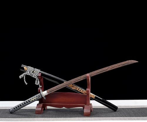 Natürliche Palisander-Schwerter mit Massivholzscheide,103 cm hölzernes Katana,Kendo-Trainingsschwert,Kampf-Sparring-Übungs-Holzschwert,handgefertigtes Holz-Samurai-Schwert – Kinder-Holz-Katanas