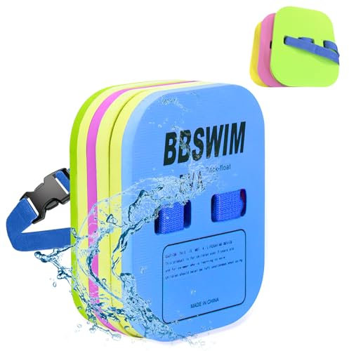 Swimming Floats Adults and Children, KickBoard Swim Aids, Back Floating Trainer with Secure Buckles 3 Layer Adjustable Kick board for Learning to Swimmers Improves Water Safety and Confidence