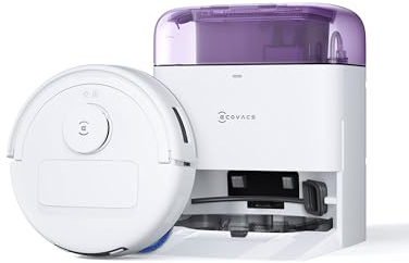 ECOVACS DEEBOT MINI Saugen/Wischen, 9.000 Pa Saugkraft, ZeroTangle 2.0, TrueMapping 2.0, 45 ℃ Heißlufttrocknung, Selbstentleerung, intelligente Tiefenreinigung, Selbstreinigung per Knopfdruck, Lila