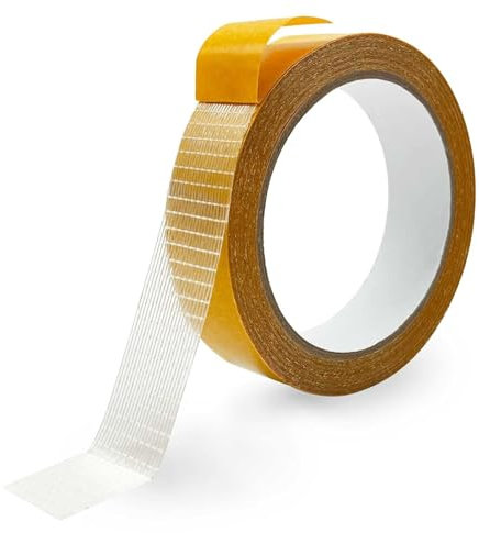Double Sided Fabric Tape,0.6inch Clear Strong Fabric Carpet Tape Double Sided Heavy Duty,Multifunctional Wide Mounting Adhesive Cloth Transparent Fashion Sticky for Home Office Accessories,32.8ft Long