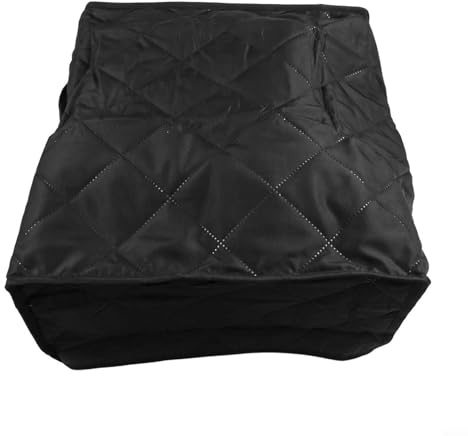 Protector de parrilla de algodón, protector de barbacoa al aire libre para barbacoa pequeña, funda de parrilla resistente a la intemperie, cubierta de cocina negra, cubierta antipolvo portátil para