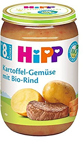HiPP Kartoffel-Gemüse mit Bio-Rind, 6er Pack (6 x 220 g)