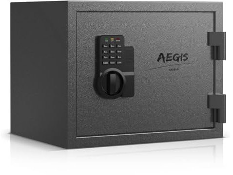 AEGIS 1.2 Cuft Fireproof Safe Box for Home with Digital Keypad, Gray
