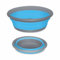 ACUNA Collapsible 5L Medium Round Washing Up Bowl Basin Multipurpose Outdoor Travel Basin Folding Portable Silicone Bowl Tub Bucket for Kitchen Camping Caravans Water Carrier (Blue)