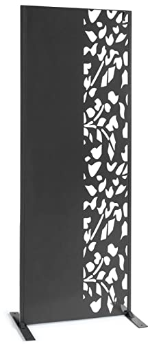 IDMarket - Panneau décoratif Universel 150 x 50 CM Flower Gris Semi ajouré sur Le côté