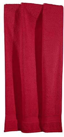 Erwin Müller Liegetuch XXL extralang Friedrichshafen 100% Baumwolle rot Größe 100x200 cm - Premium-Qualität, unvergleichlich saugfähig, hautsympathisch, formstabil