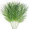 Weldomcor 8PCS Artificial Palm Leaves Fake Greenery Stems, Faux Plastic Tropical Areca Tree Leaf Plants, Branches Fronds Sunday Hawaiian Luau Jungle Wedding Birthday Party Decor (PL-154)