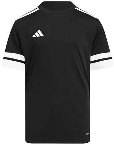 adidas Unisex Kids Squadra25 Jersey Short Sleeve Kids Shirt, Black/White, 11-12 Years