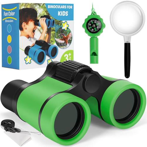 Jumelles pour enfants, jouets pour 3-8 ans, avec loupe et boussole, cadeaux d'anniversaire, jouet d'extérieur