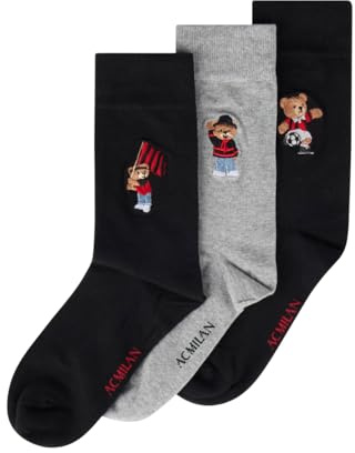 AC Milan - Calzini 3 Paia con Logo Ufficiale Teddy