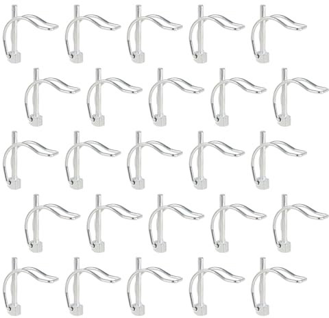 MIGUBIGU Folding Splint D Shape 4 x 40 mm Pipe Folding Pins with Snap Fastener Pipe Folding Pin Carbon Steel Galvanised Pack of 25