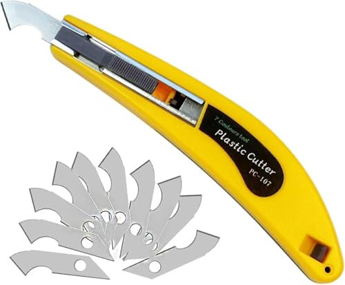HORREX 1 Pezzo Taglierino Pieghevole e 30 Pezzi Cutter Taglia Plexiglass Taglierino Professionale Taglierino Piccolo Cutter Professionale Cutter Amazon Basic Adatto per Tagliare Carta,Pelle,Nastro