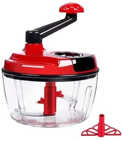 Affettatrice a manovella – Tritatutto manuale per frutta e verdura, tritacarne a manovella | Processore di verdure manuale rapido multifunzionale, processore manuale a manovella per la preparazione di