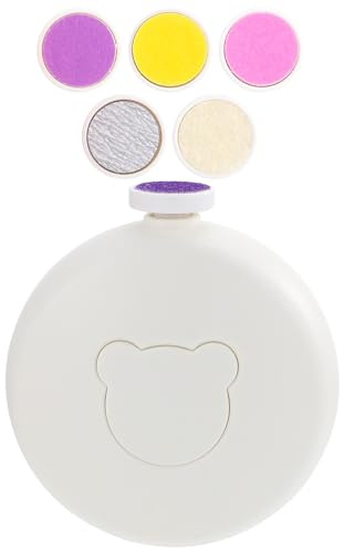 ABOOFAN Ensemble D'outils de Soin des Ongles pour Garçon et Filles avec Lime Électrique Portable en Abs, Léger et Sûr, Incluant Brosse et Têtes de Remplacement, pour Adultes et Personnes