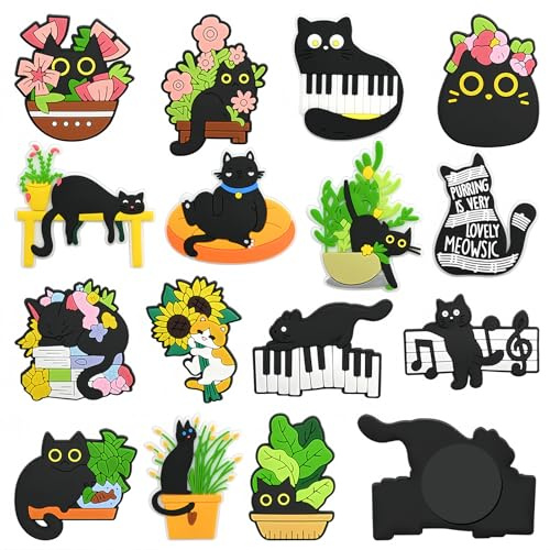 Juego de 15 Imanes Nevera con Forma de Animales Imanes de Gato